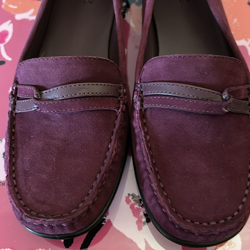 LL Bean Suede Moccasin Loafer Flats Port Color size 8.5 NIB - Picture 3 of 11